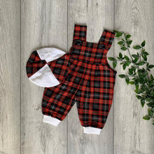 Load image into Gallery viewer, Heritage Tartan Print Romper With Hat
