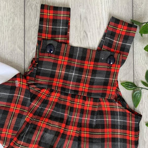 Heritage Tartan Print Romper With Hat