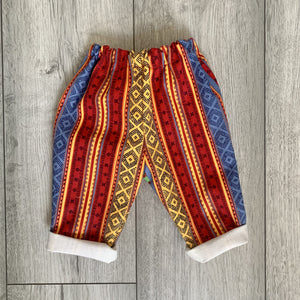 Bold Aztec Print Denim Baby Trousers